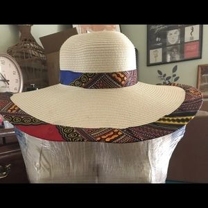 Straw hat with African Accents